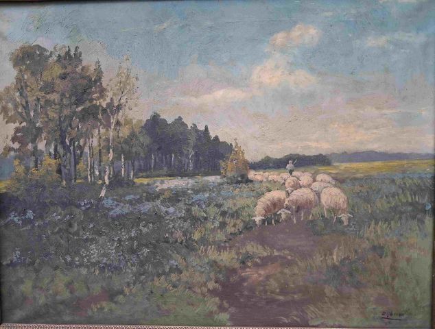 1341, Herder met schapen op de hei