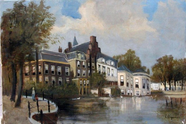 Hofvijver achter de Gevangenpoort